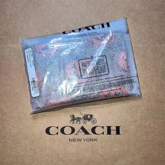 COACH Halloween Pumpkin Print Corner Zip Wristlet Wallet CCL20 NWT - Picture 5 of 5